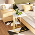 Easy Paws C Shaped End Table,Small Side Table for Couch and Bed, Gold Snack Couch Table for Small Spaces, Living Room