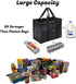 Homemell 100 LBS, 4-Pack) Heavy Duty Reusable Grocery Bags, Large Collapsible Tote Bag Holds Extra-Strength Premium