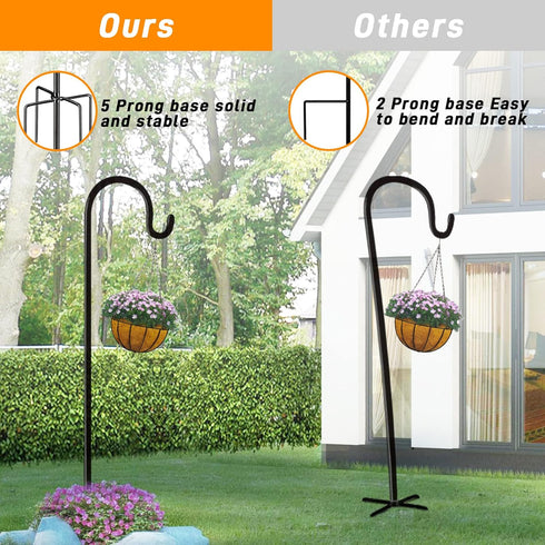 36 inches Pot-2 Packs Shepherd Hooks for Bird Feeders Outside Heavy Duty Shepherd Stand Plant Hanger Yard Hooks
