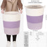 20 14 inches, Sea Team Large Size Cotton Rope Woven Storage Basket with Handles, Laundry Hamper, Fabric Bucket, Drum