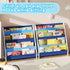 Aokitsink 4-Tier Kid Bookshelf for Kids Rooms, Blue Montessori Bookshelf,Toddler Children Bookshelf,Metal Kid's Book