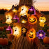 Gooyule 4.9Ft 10 2 2026 Halloween String Lights, LED Fall Fairy Lights Skull String Lights Halloween Decor Autumn Light