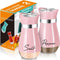Salt and Pepper Shakers Set, 4 oz Glass Bottom with Stainless Steel Lid for Kitchen Cooking Table