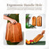 Acacia Wood Cutting Board with Juice Groove, Grip Handle for Meat, Vegetables, and Cheese, Knife Friendly