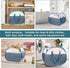 Durable Collapsible Laundry Basket, 90L Foldable Hampers with Handles for Bedroom, Bathroom, Travel, Blue