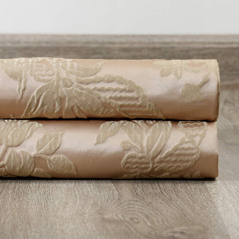 HPD Half Price Drapes Designer Damask Curtains, 96 Inches Long, Faux Silk Room Darkening (1 Panel)