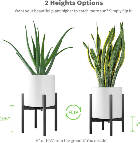 8 9 10 11 12 Inches 8-12 FaithLand Plant Stand, Adjustable Size Fits Plant Pot, Metal Planter Stand, Mid Century