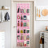 24 (64'' 19'') Simple Houseware Pockets - Crystal Clear Over The Door Hanging Shoe Organizer, Pink x