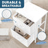 2 15.7" 11.8" 21" LOFTEY White Nightstand, Bedside Table with Fabric Drawers, Small Kids Night Stand for Bedroom, Bed
