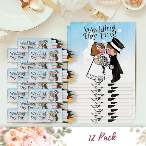 Set 12 Fun Express Children's Wedding Coloring Books - of activity pads, Crayons Included - Wedding Favors for Kids
