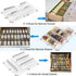 4 8 Pack 13" 26" 56 Antimbee Spice Drawer Organizer, Tier- Kitchen Spice Rack Tray for Drawer, Expandable From