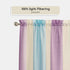 ACHIM Spectrum Rod Pocket Panel Window Curtain - 50 Inch Width, 63 Inch Length, Lilac/Turquoise, Semi-Sheer Polyester