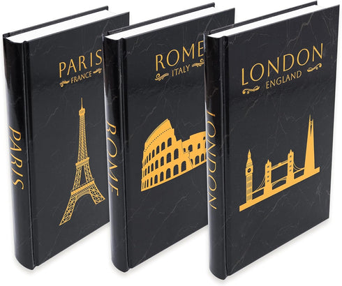 LAMOUR HOME DECOR Books for Decoration - Home Decor Faux Book Stack with Gold Foil