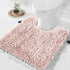 Yimobra U Shaped Toilet Rugs, Luxury Chenille Extra Thick Non-Slip Contour Mat for Bathroom Floor (Pink)