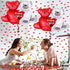 KatchOn Huge 'I Love You' Teddy Bear Balloons, 40x30 Inch Pack of 2, Red, Romantic-Themed for Valentine's Day