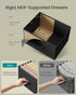 2 Closet, ULGS312B01S SONGMICS Dresser for Bedroom, Chest of Drawers, Nightstand, Steel, MDF, Non-Woven Fabric Drawers