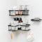 Nox incorp 3-Pack Corner Shelf Storage Organizer - No-Drill, Renter-Friendly, Bathroom or Kitchen Shower