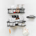 Nox incorp 3-Pack Corner Shelf Storage Organizer - No-Drill, Renter-Friendly, Bathroom or Kitchen Shower