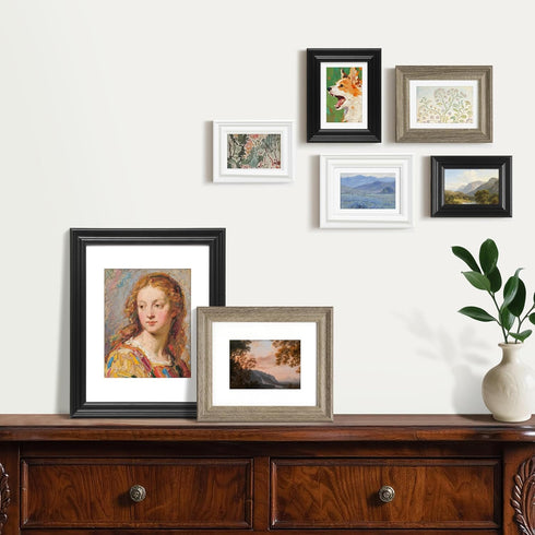 FrameWorks 2-Pack Black Wooden Picture Frames, 4” x 6” with Luxury Wide Molded Edges and Tempered Glass
