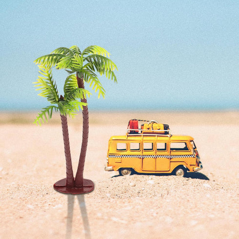 Amosfun 5Pcs Plastic Coconut Palm Model Trees, Artificial Trees, Miniature Plant for Cake Decorations