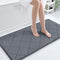 OLANLY Memory Foam Bath Mat 44x24, Ultra Soft Absorbent Machine Washable Bathroom Rug for Floor, Dark Grey