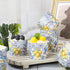 100Pcs Lemon Paper Baking Cups - Blue Yellow Scalloped Edge Cupcake Wrappers, Muffin Cases for Summer Party Supplies
