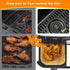 100PCS Food Grade Parchment Air Fryer Liners for Ninja DZ201 DZ071 DZ401 DZ550, Disposable Baking Paper, Oil/Water Proof