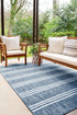 Unique Loom Anguilla Outdoor Collection Area Rug, Blue/Ivory, 2' x 3' 1' Rectangle
