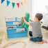 4 Wildkin Wooden Sling Bookshelf for Kids Premium Canvas Design with Fabric Shelves, Organizer for Home or Classroom