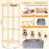 WORLDMX 57In Stuffed Animal Storage with Toys Tray, Large Wooden Stuffy Plushies Storage Holder Extra Large Capacity