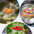 Steel Spider Strainer Skimmer Ladle, 15 Inch Kitchen Gadget for Cooking and Frying