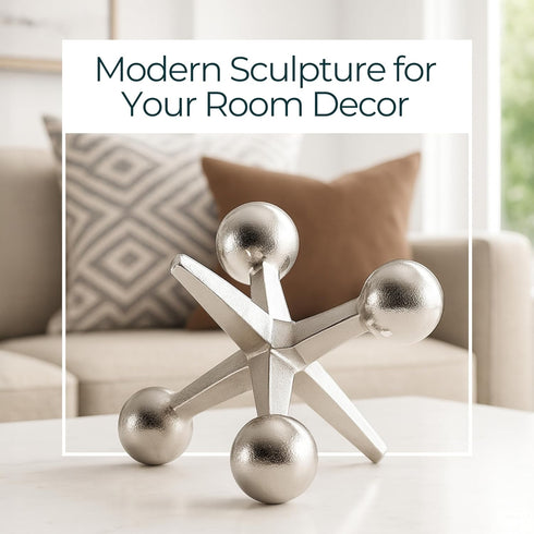 5" Modern Decorative Sculpture Figurine - Home Accent for Living Room Decor or Bathroom Decor - Elegant Statement