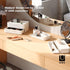 Umbra Glam Organizer, Large Makeup Organizer with Three Drawers, Rubber Feet and Removable Dividers, White/Grey