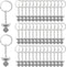 Taiyin 100 Pcs Guardian Angel Keychain - Silver Angel Charm Key Ring Pendant for Women Girls Funeral Party Gifts