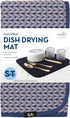 S&T INC. Dish Drying Mat, Highly Absorbent Microfiber Kitchen Counter Mat, Large 16" x 18" for Dishes and Utensils
