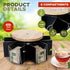 Countertop Made Easy Kit Metal Carousel Tea Bag Organizer & Kettle Stand Caddy- Modern Storage Solution for Tea Bags