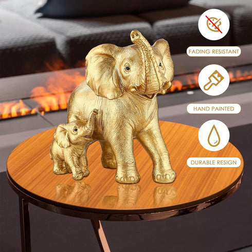 Ylncicn Elephant Statue - Elephant Decor - Mom Gifts - Elephant Gifts for Women - Home Decor Office Bookshelf TV Stand