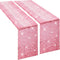 yuboo Pink Sequin Table Runners 12''x 108'' - 2 Pack Fabric Glitter Runner for Party Decorations