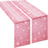 yuboo Pink Sequin Table Runners 12''x 108'' - 2 Pack Fabric Glitter Runner for Party Decorations