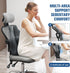 Adjustable Lumbar Support Pillow for Office Chair, Memory Foam Back Cushion for Chair/Car/Sofa/Plane (Darkgray)