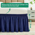 Biscaynebay Wrap Around Bed Skirts for Queen Beds, 15" Drop, Navy Adjustable Elastic Dust Ruffles, Machine Washable