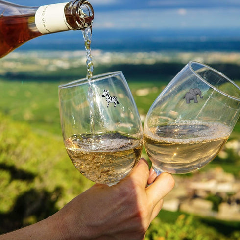 Animal Wine Charms Set of 6, Safari Themed Magnetic Wine Glass Drink Markers