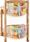 2 Pack Stuffed Animal Storage Net, Large Bedside Toy Organizer Net, Cotton