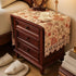 Floral,43.3" 15.7" Nightstand Cover with Lace Trim Floral Pattern :Slip-Resistant Dustproof Table Cover for Bedroom