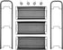 mDesign Steel Rolling Utility Cart with 3 Basket Shelves - Storage Organizer Trolley for Bathroom, Garage, Laundry Room