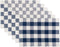DII Buffalo Check Collection, Classic Farmhouse Placemat Set, 6 Piece, 13x19, Navy & Cream