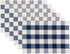 DII Buffalo Check Collection, Classic Farmhouse Placemat Set, 6 Piece, 13x19, Navy & Cream