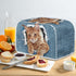 chaqlin Novelty Toaster Oven Cover, 4 Slice Wide Slot Decorative Bread Maker Bag with Cat Design