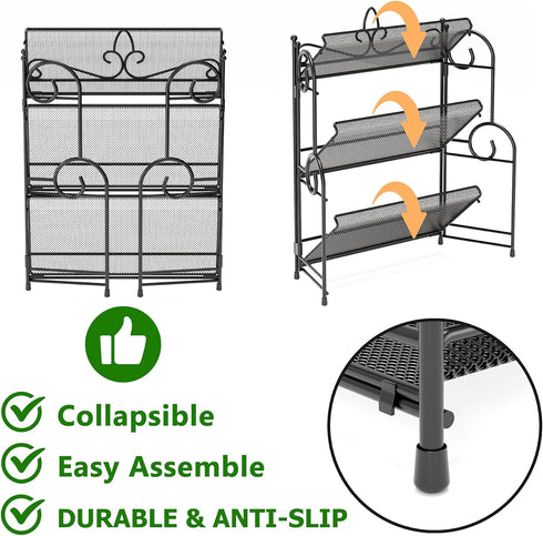 Bathroom Organizer Countertop - 3 Tier Spice Rack Organizer for Bathroom, Kitchen, Bedroom, Offices