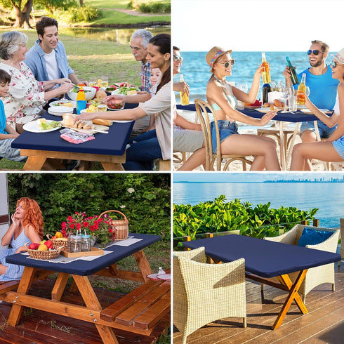 6 30" 72") homing Rectangle Table Cloth Cover, Waterproof Polyester Elastic Fitted Tablecloth, Fits for Foot Folding